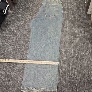 Blue Straight Leg Denim Jeans